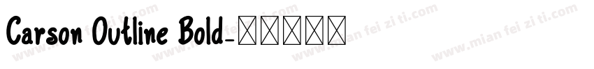 Carson Outline Bold字体转换